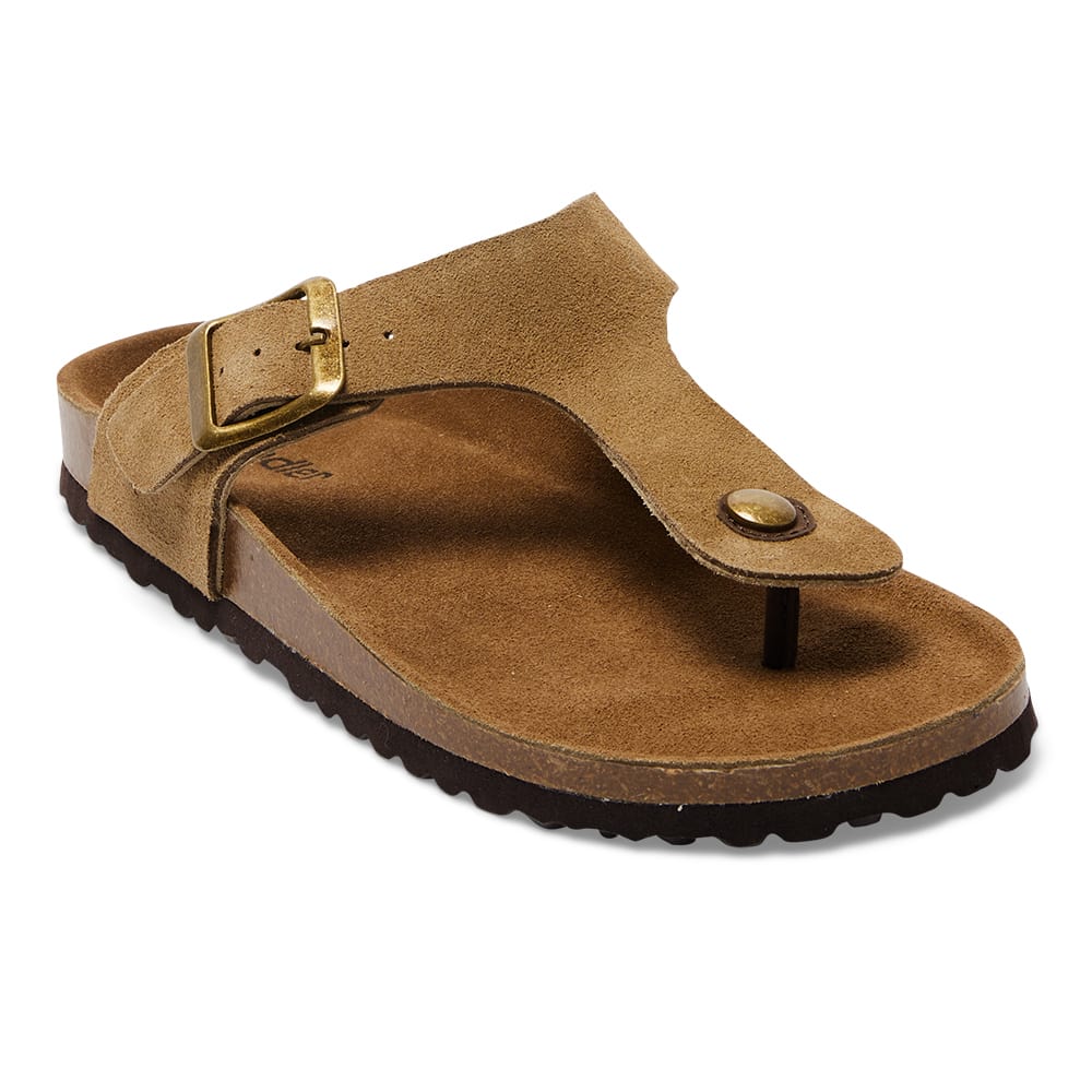 Fresno Sandal in Taupe Suede
