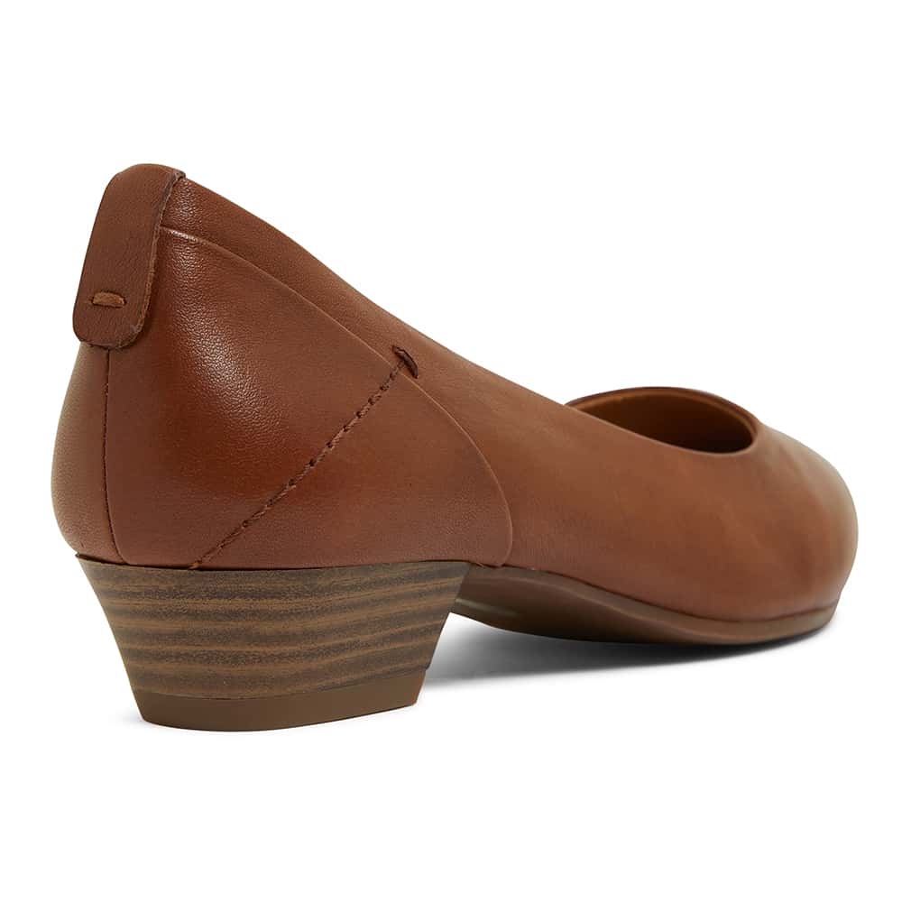 Gatto Heel in Mid Brown Leather