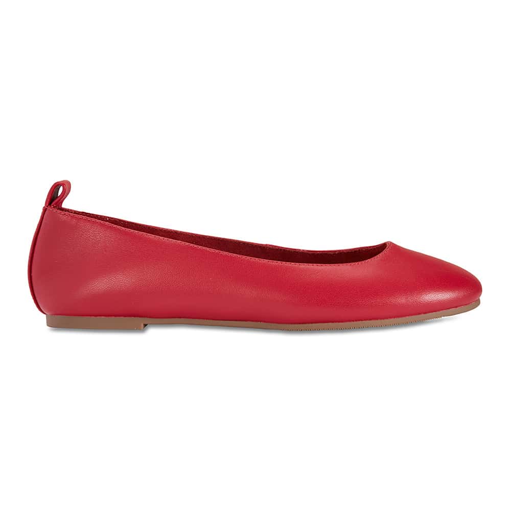 Gaze Flat in Cherry Leather