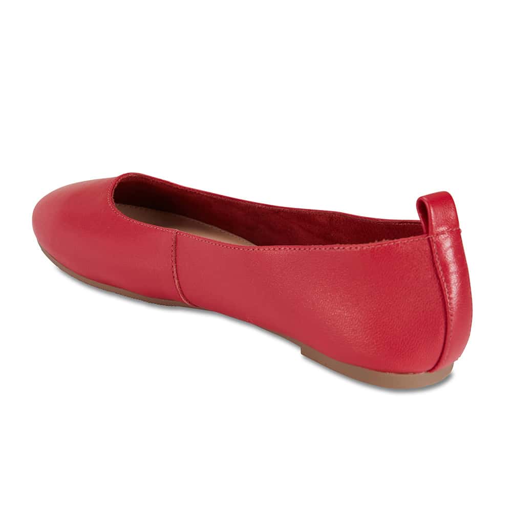 Gaze Flat in Cherry Leather