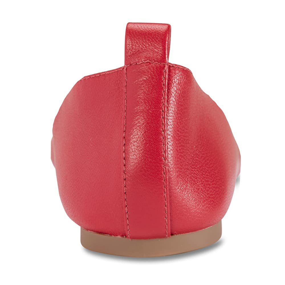 Gaze Flat in Cherry Leather