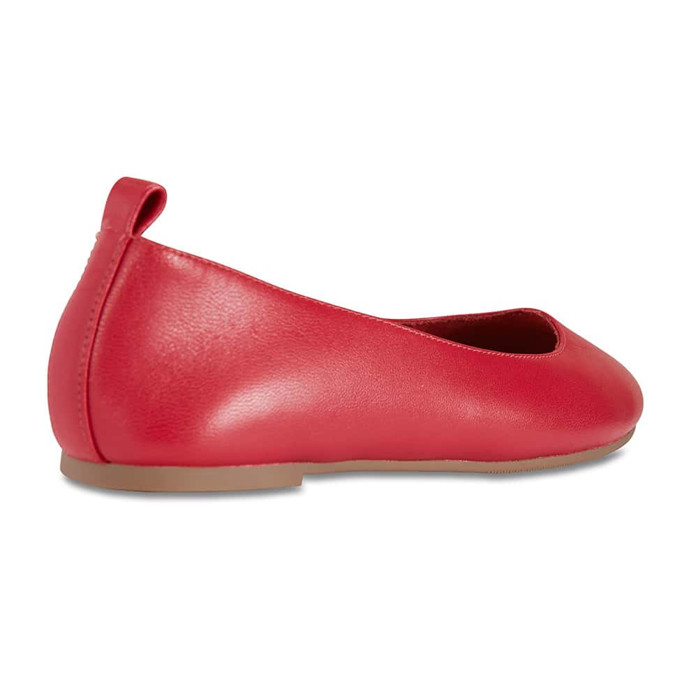 Gaze Flat in Cherry Leather