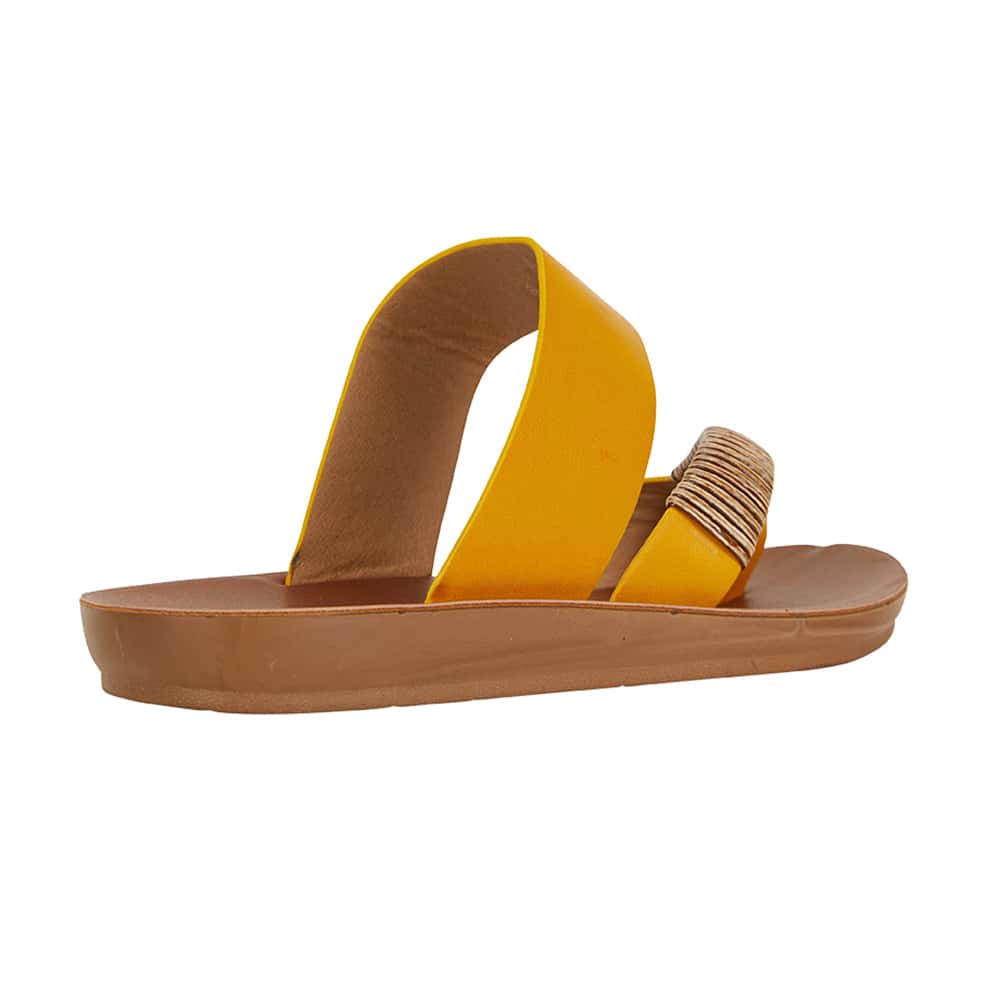 Gidget Sandal in Mustard Smooth