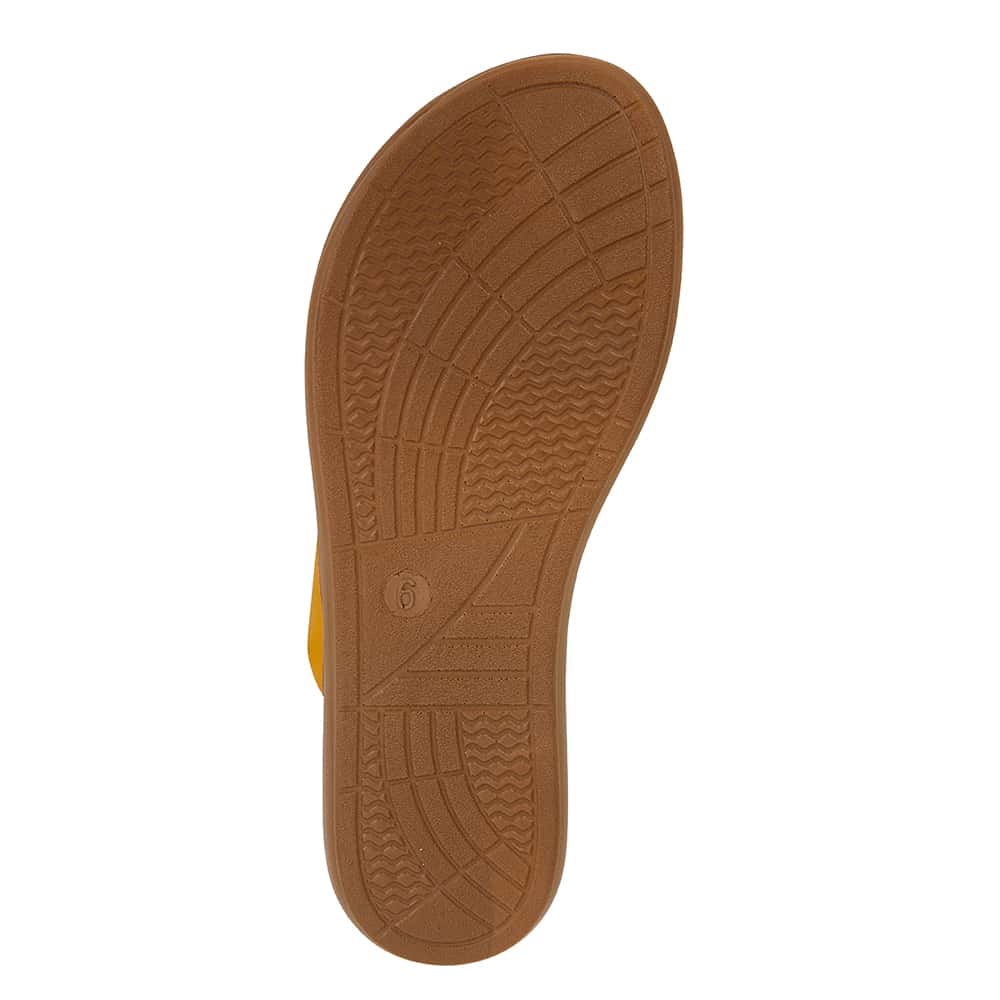 Gidget Sandal in Mustard Smooth