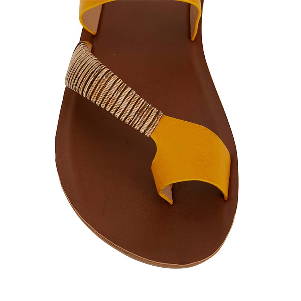 Gidget Sandal in Mustard Smooth