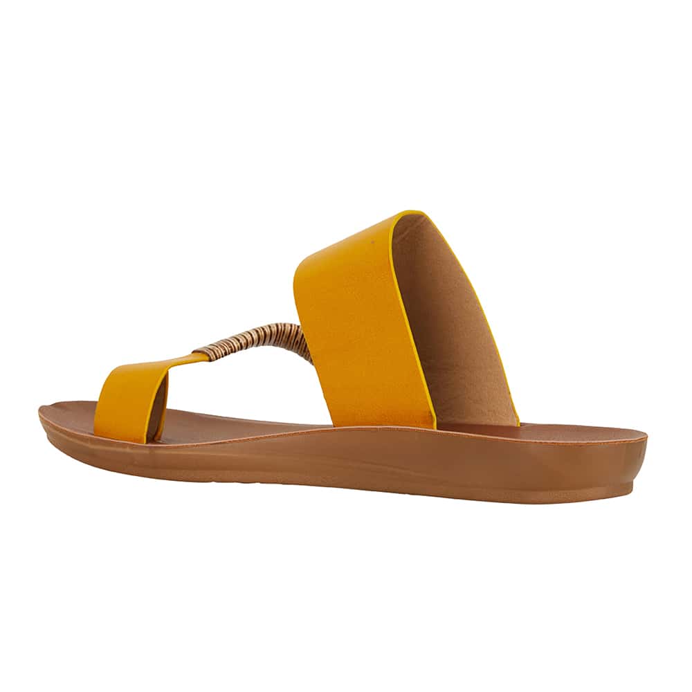 Gidget Sandal in Mustard Smooth