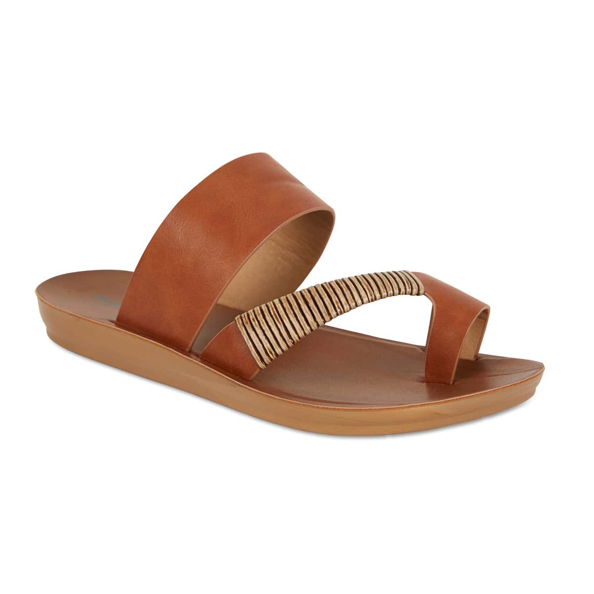 Gidget Sandal in Tan Smooth