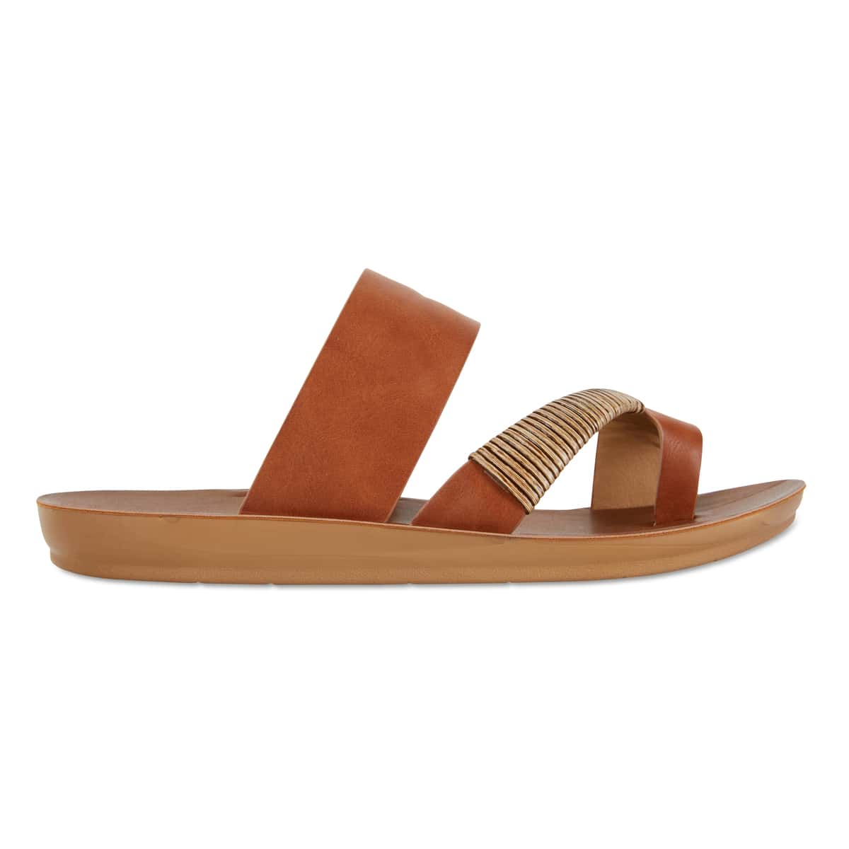 Gidget Sandal in Tan Smooth