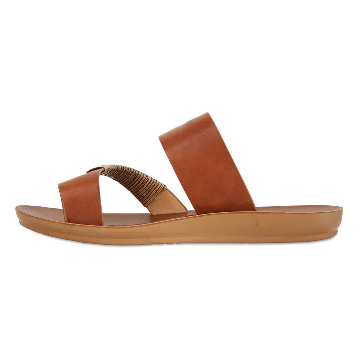 Gidget Sandal in Tan Smooth