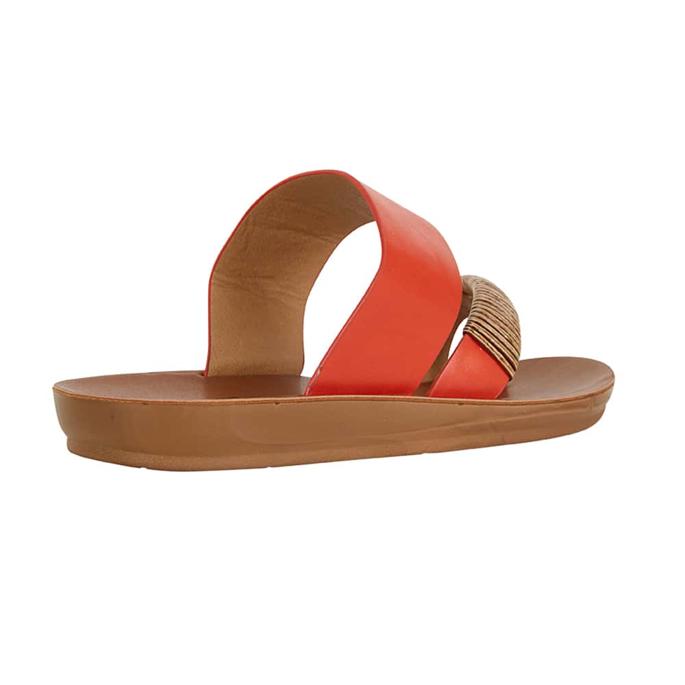 Gidget Sandal in Tangerine Smooth