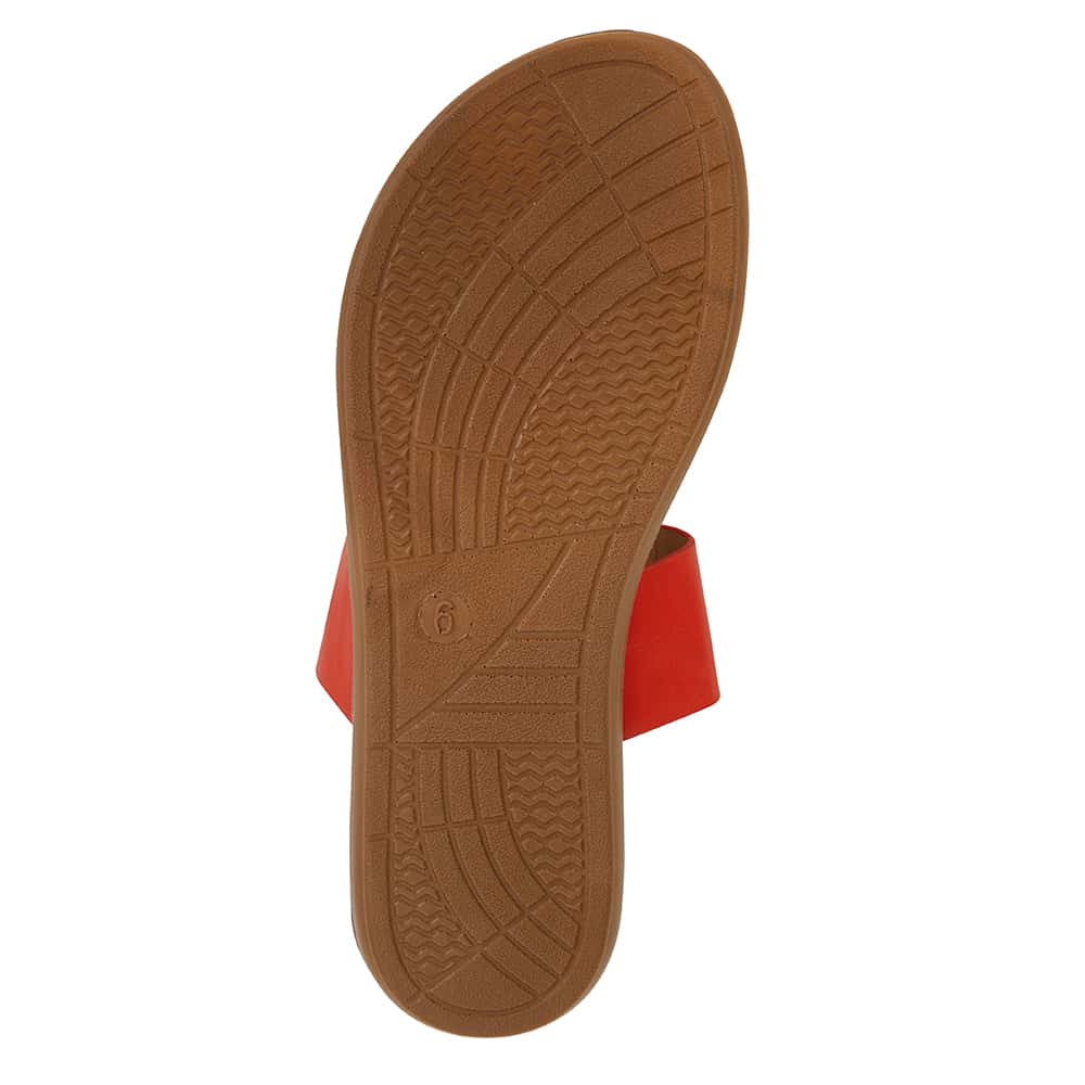 Gidget Sandal in Tangerine Smooth