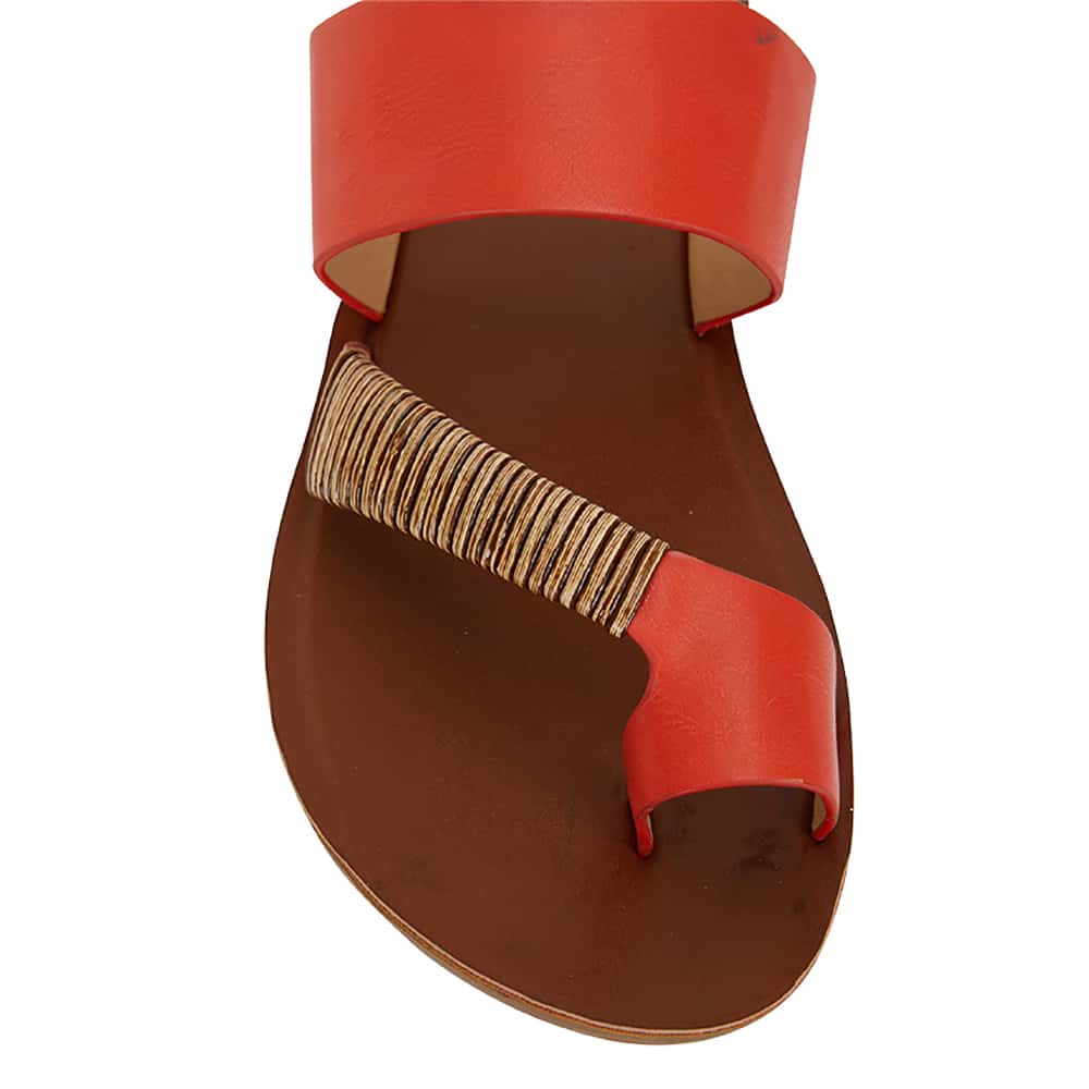 Gidget Sandal in Tangerine Smooth