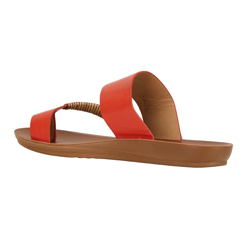 Gidget Sandal in Tangerine Smooth