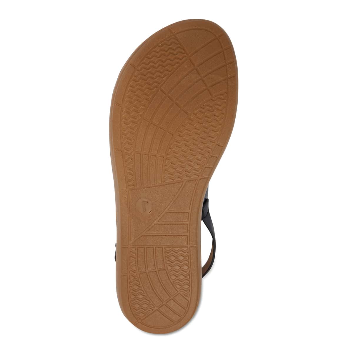 Ginger Sandal in Black Smooth