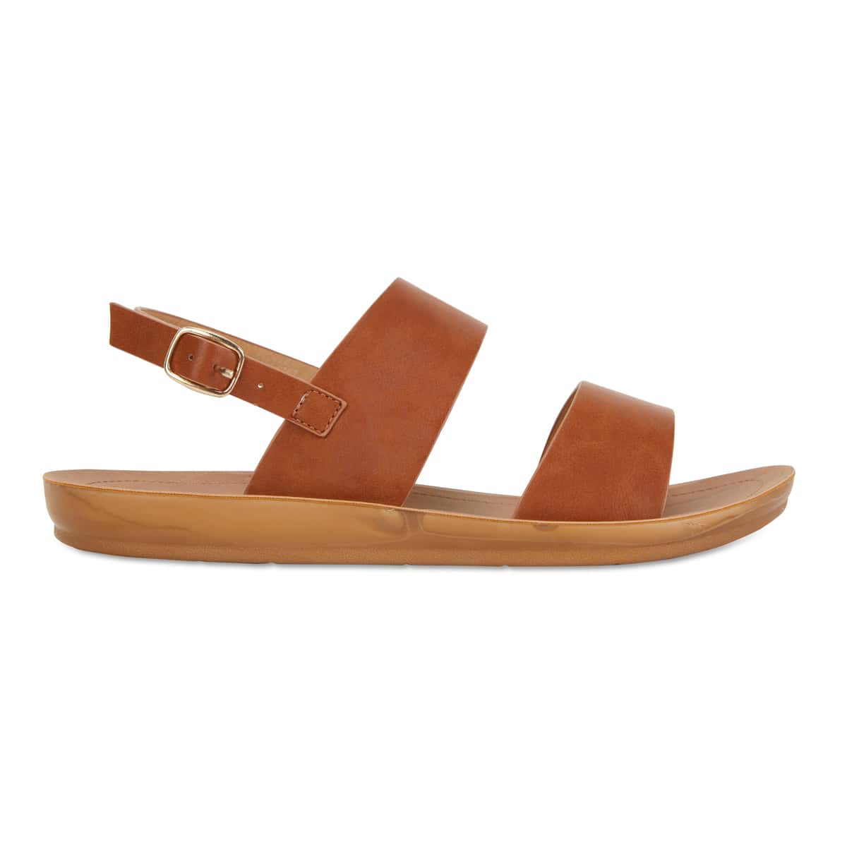 Ginger Sandal in Cognac Smooth