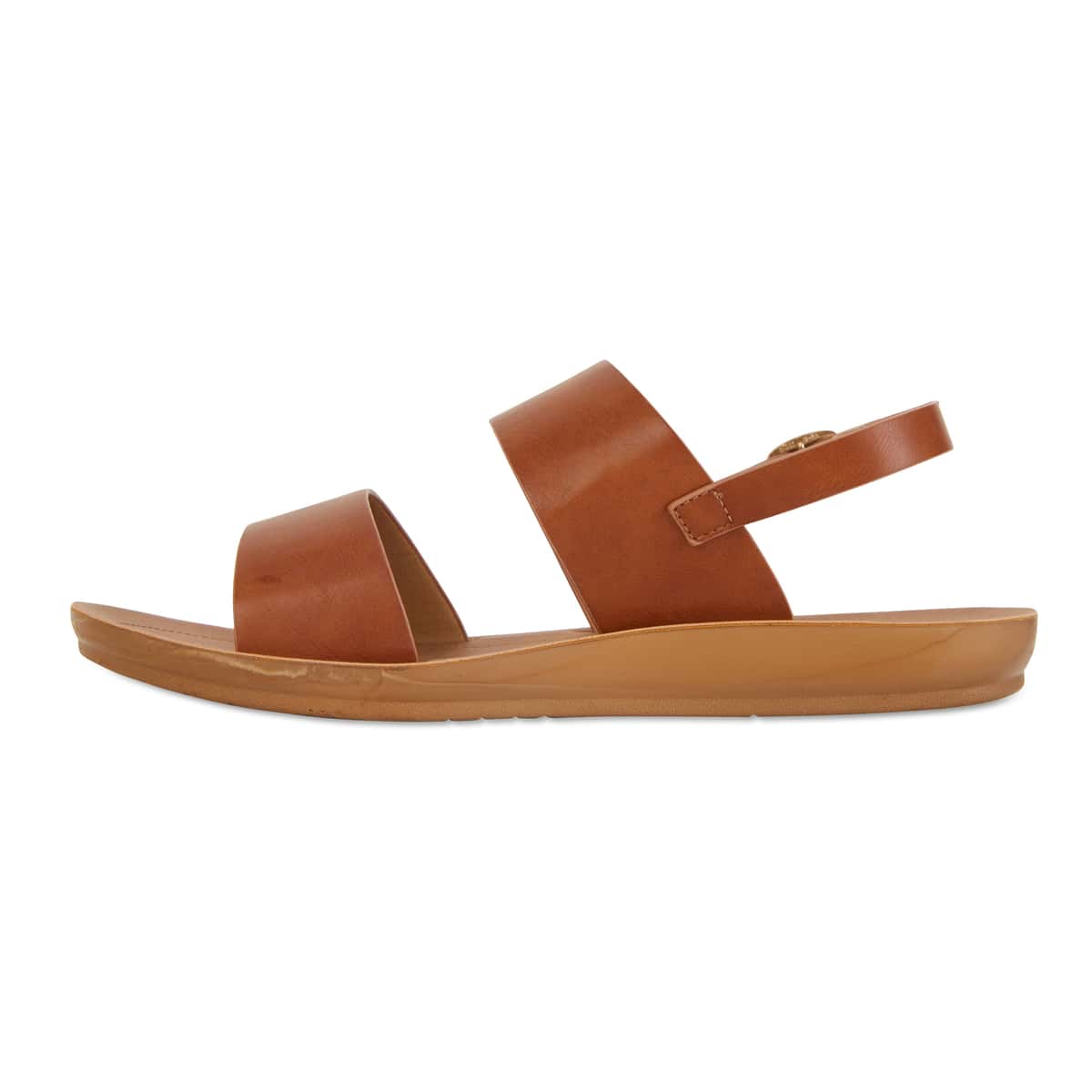Ginger Sandal in Cognac Smooth