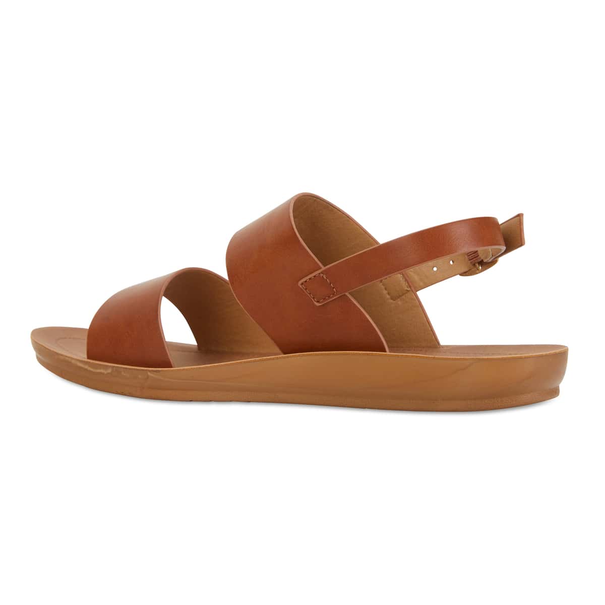 Ginger Sandal in Cognac Smooth