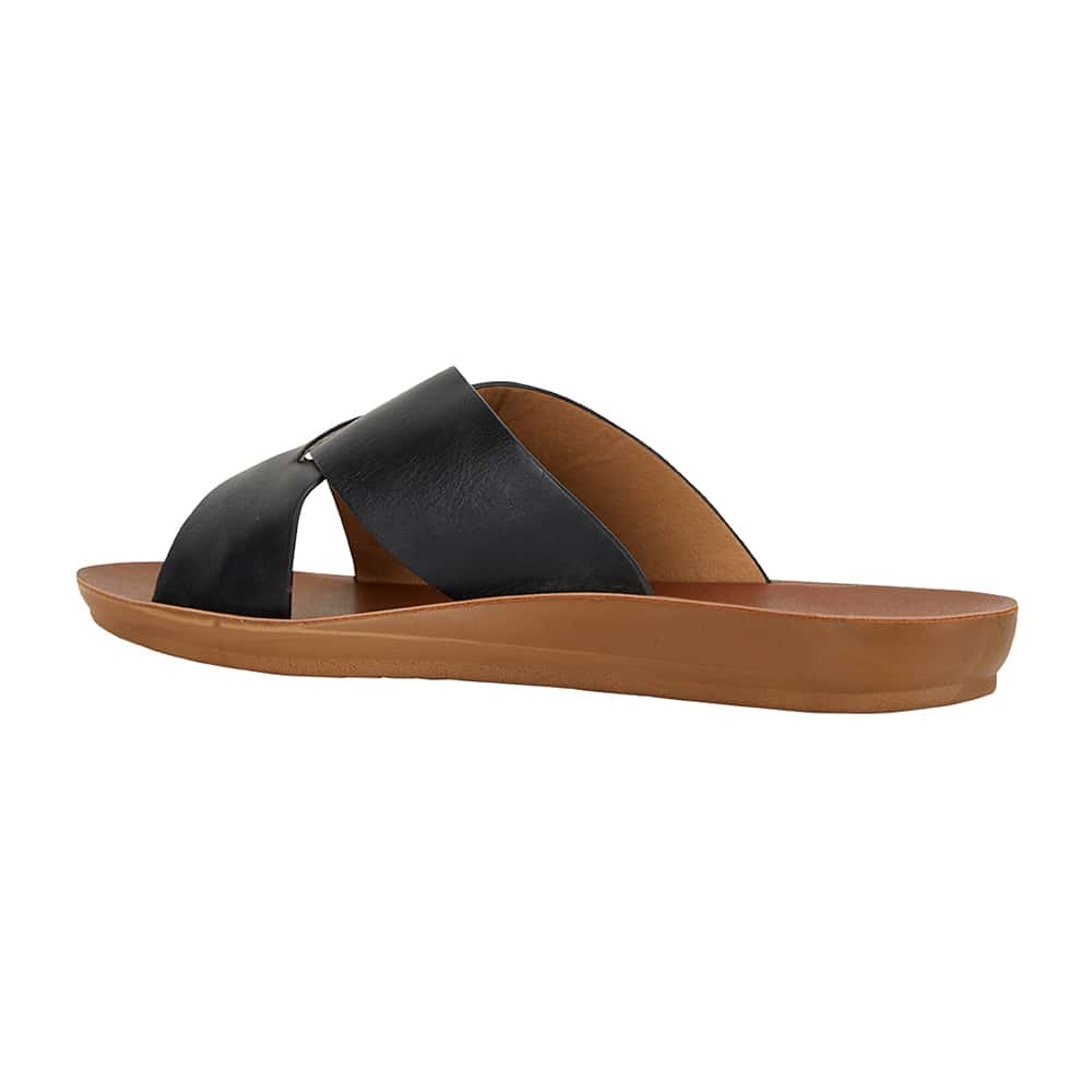 Gizmo Sandal in Black Smooth