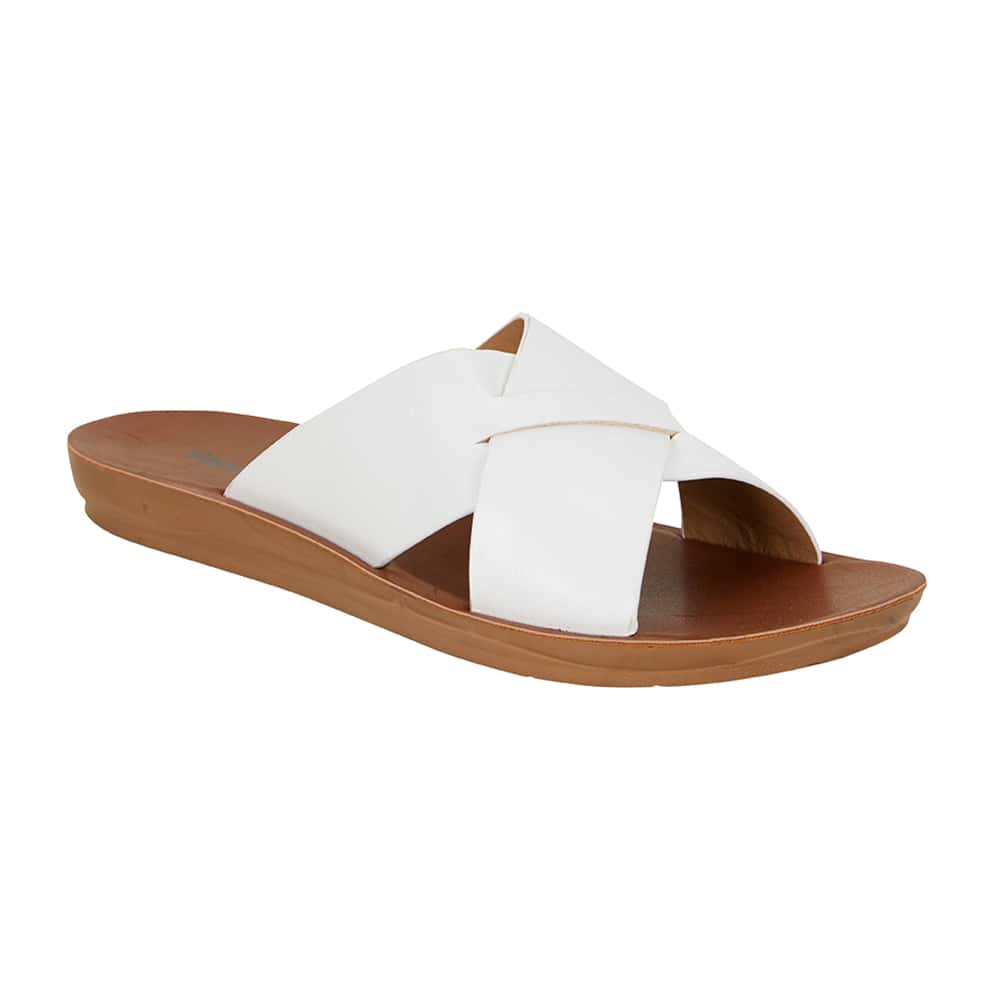 Gizmo Sandal in White Smooth