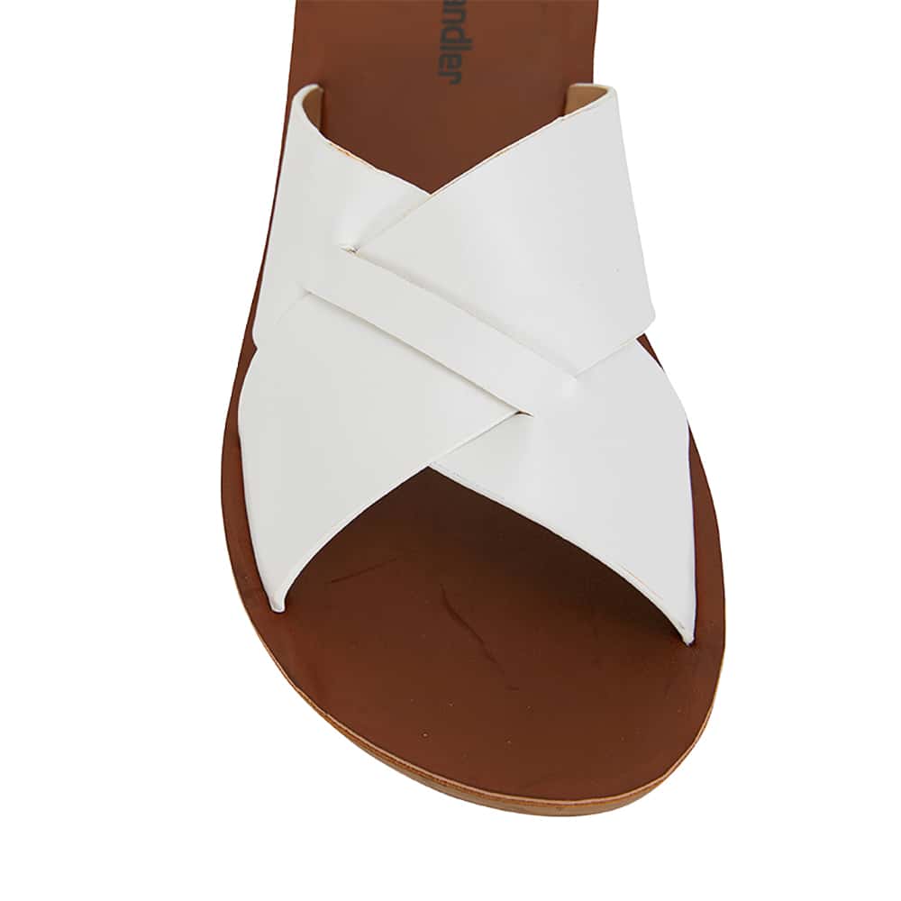 Gizmo Sandal in White Smooth