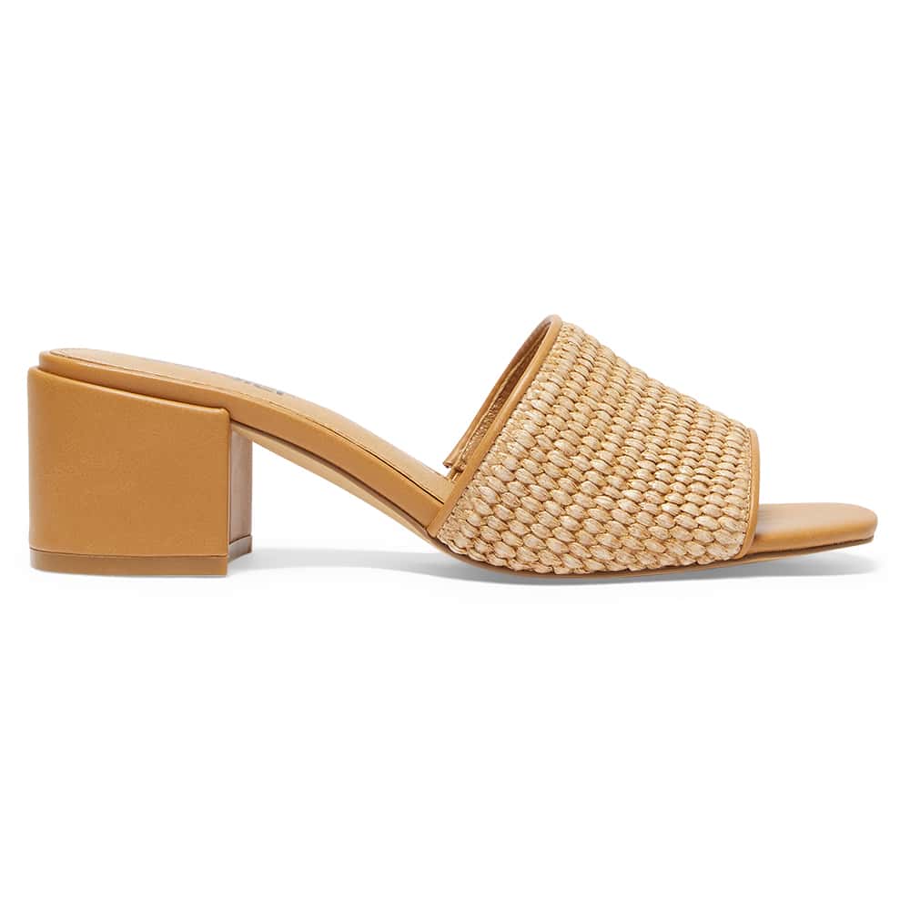 Glenda Heel in Tan Raffia