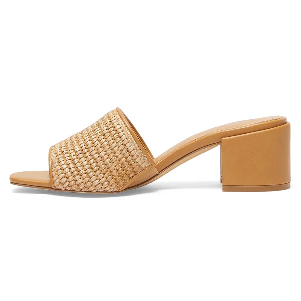 Glenda Heel in Tan Raffia