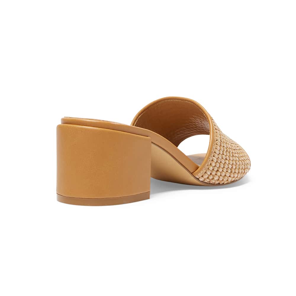 Glenda Heel in Tan Raffia