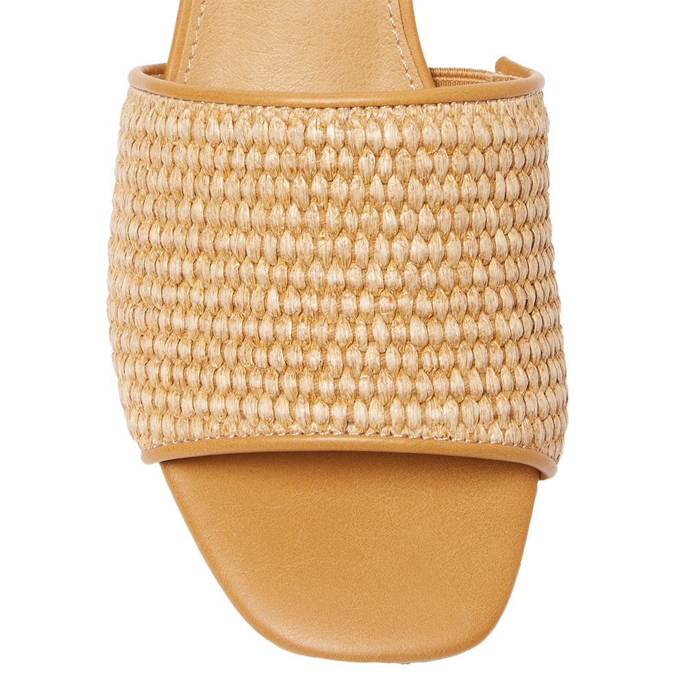 Glenda Heel in Tan Raffia