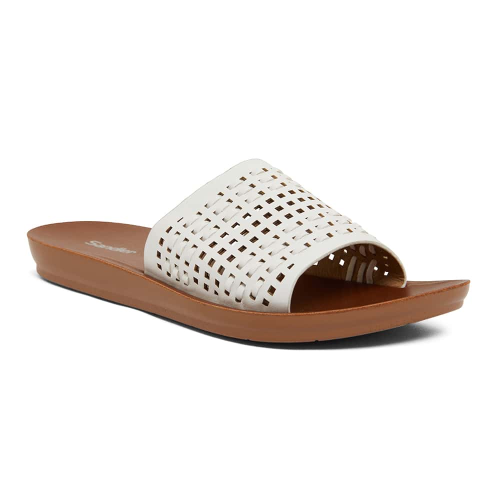 Grid Slide in White Smooth