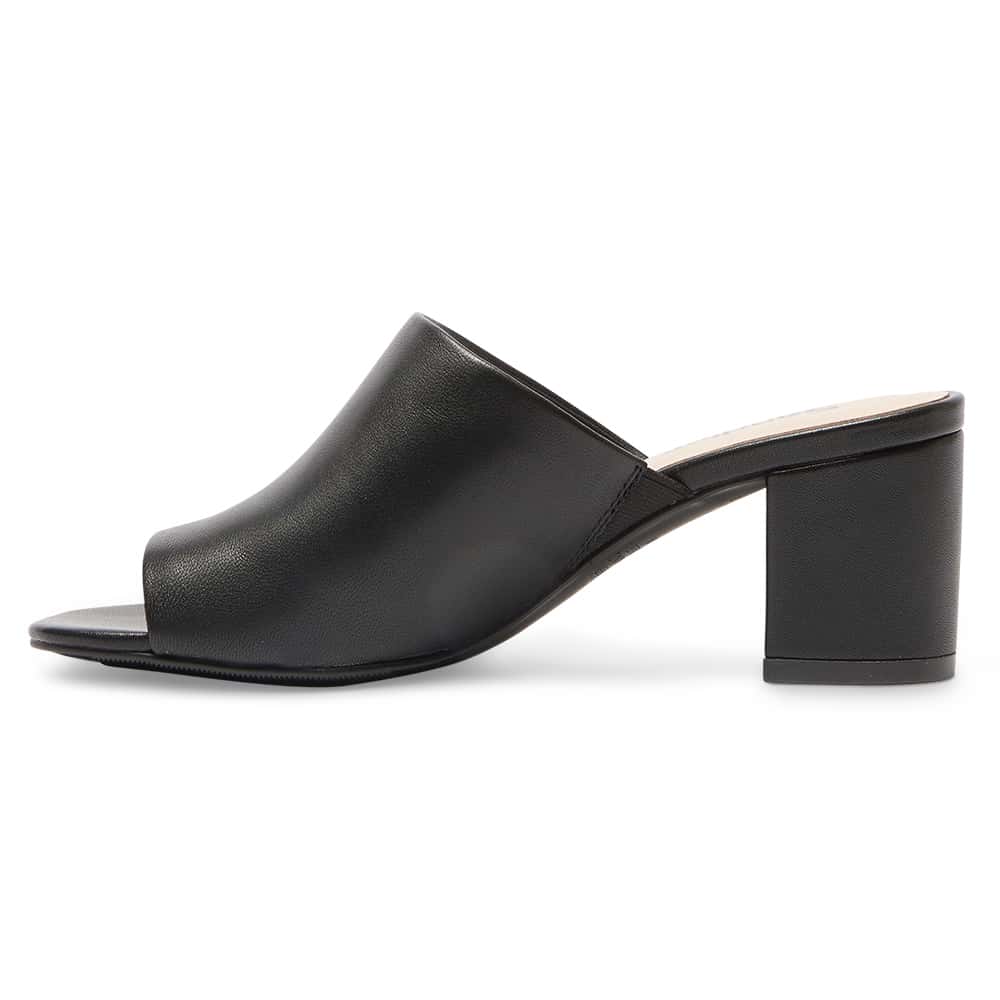 Halo Heel in Black Leather