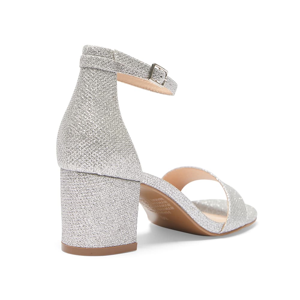 Harmony Heel in Silver Fabric