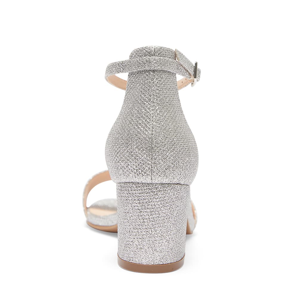 Harmony Heel in Silver Fabric