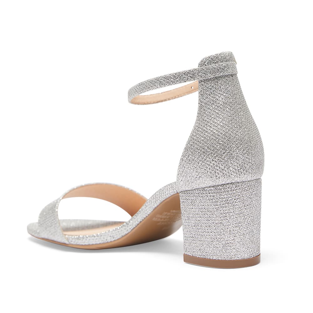 Harmony Heel in Silver Fabric