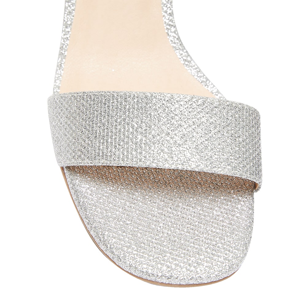 Harmony Heel in Silver Fabric