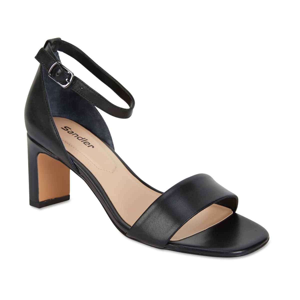 Harper Heel in Black Leather