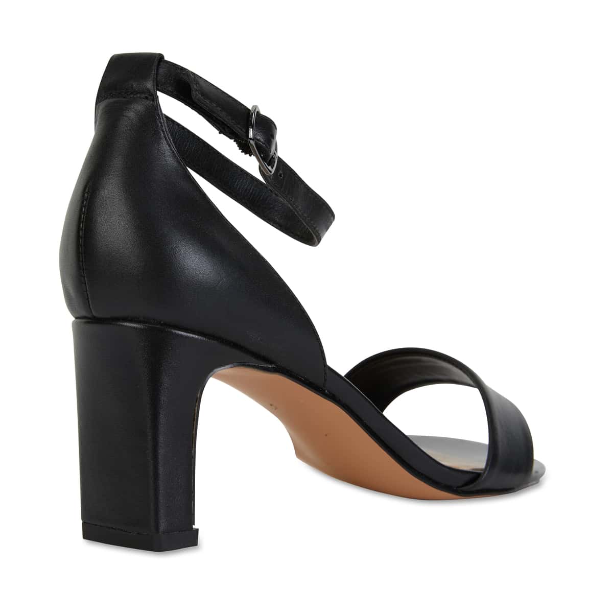 Harper Heel in Black Leather