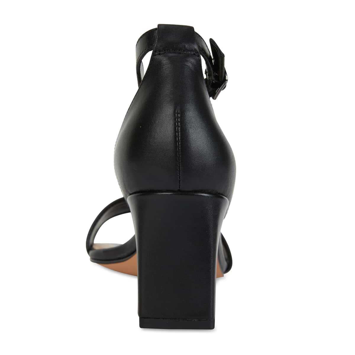 Harper Heel in Black Leather