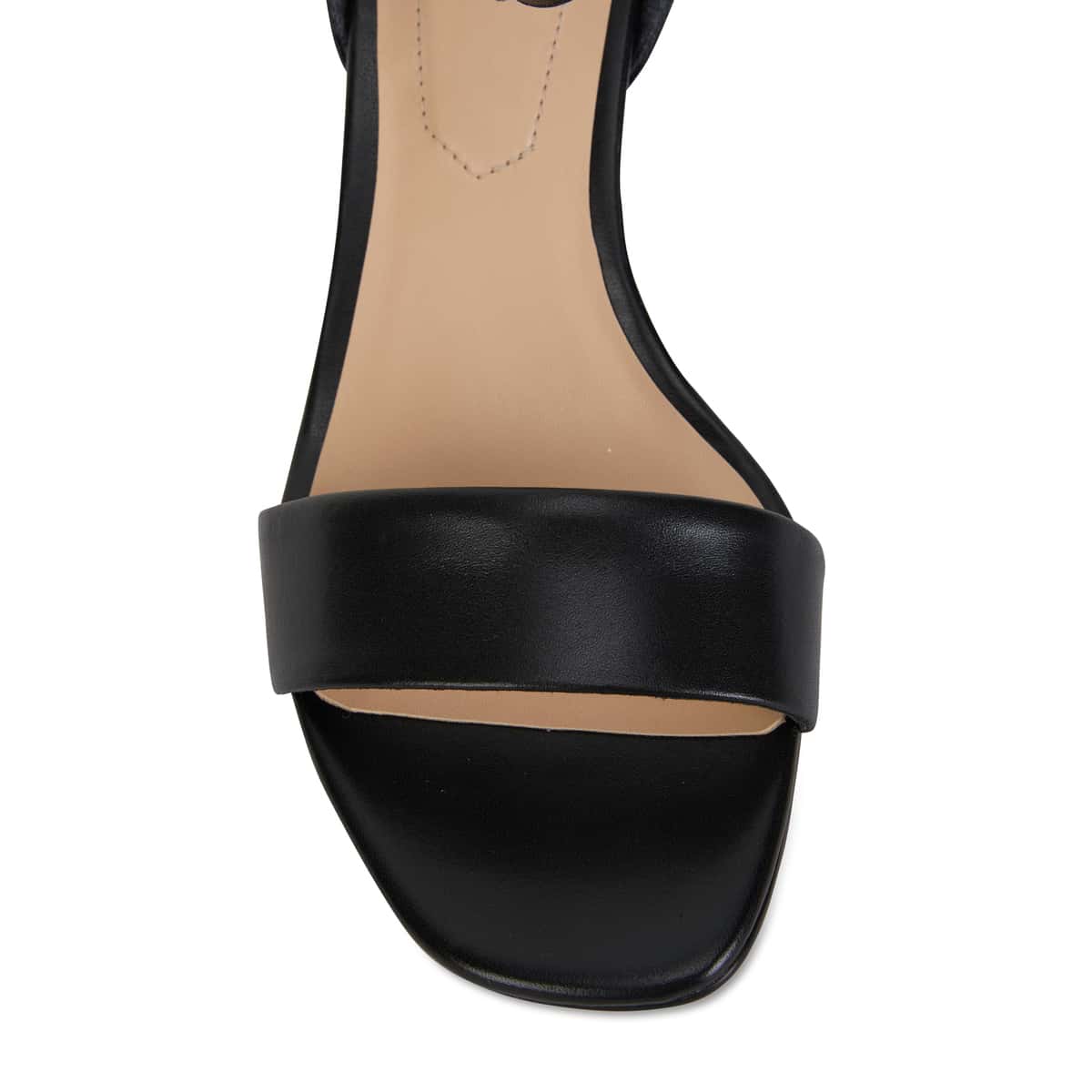 Harper Heel in Black Leather