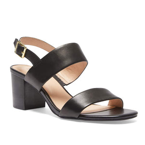 Sandler Hayley Heel in Black Leather