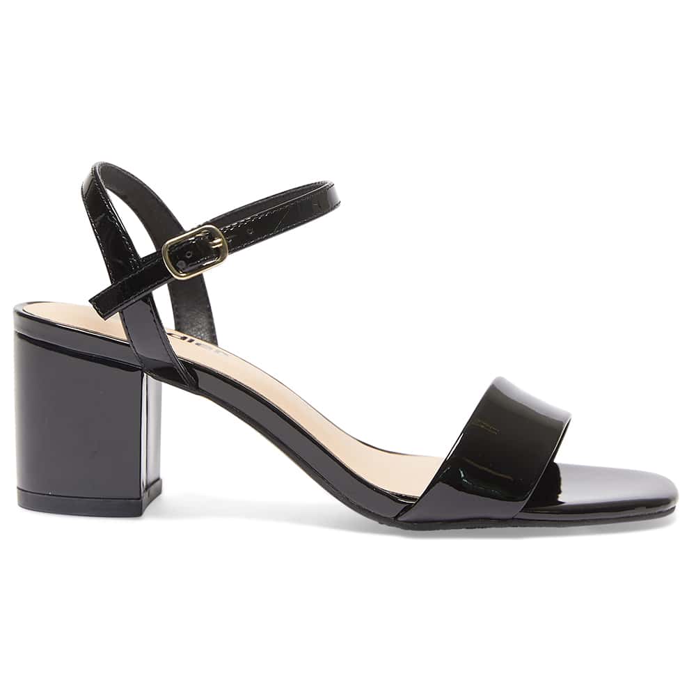 Heather Heel in Black Patent