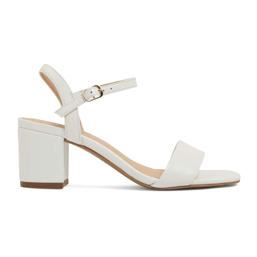 Heather Heel in White Leather