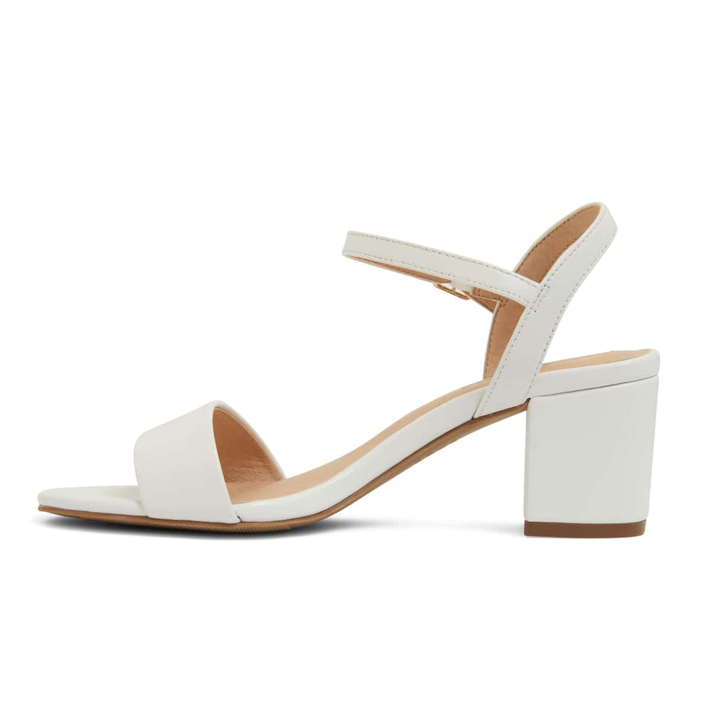 Heather Heel in White Leather | Sandler | Shoe HQ