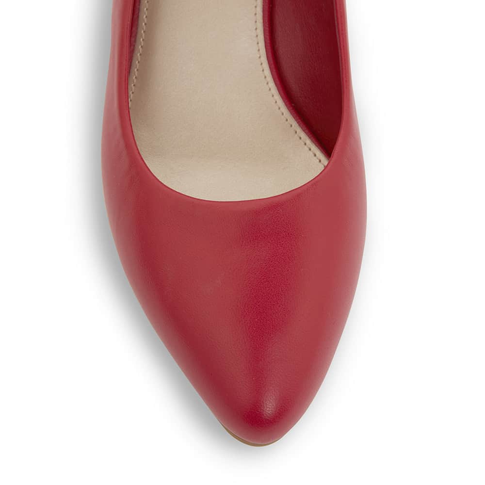 Henry Heel in Cherry Leather