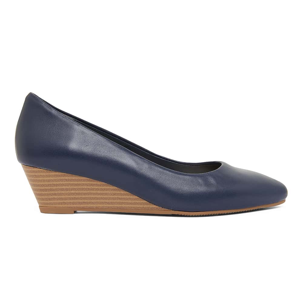 Henry Heel in Navy Leather