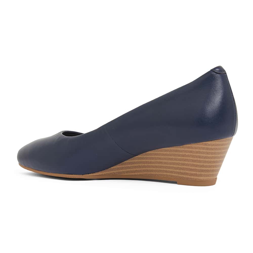 Henry Heel in Navy Leather