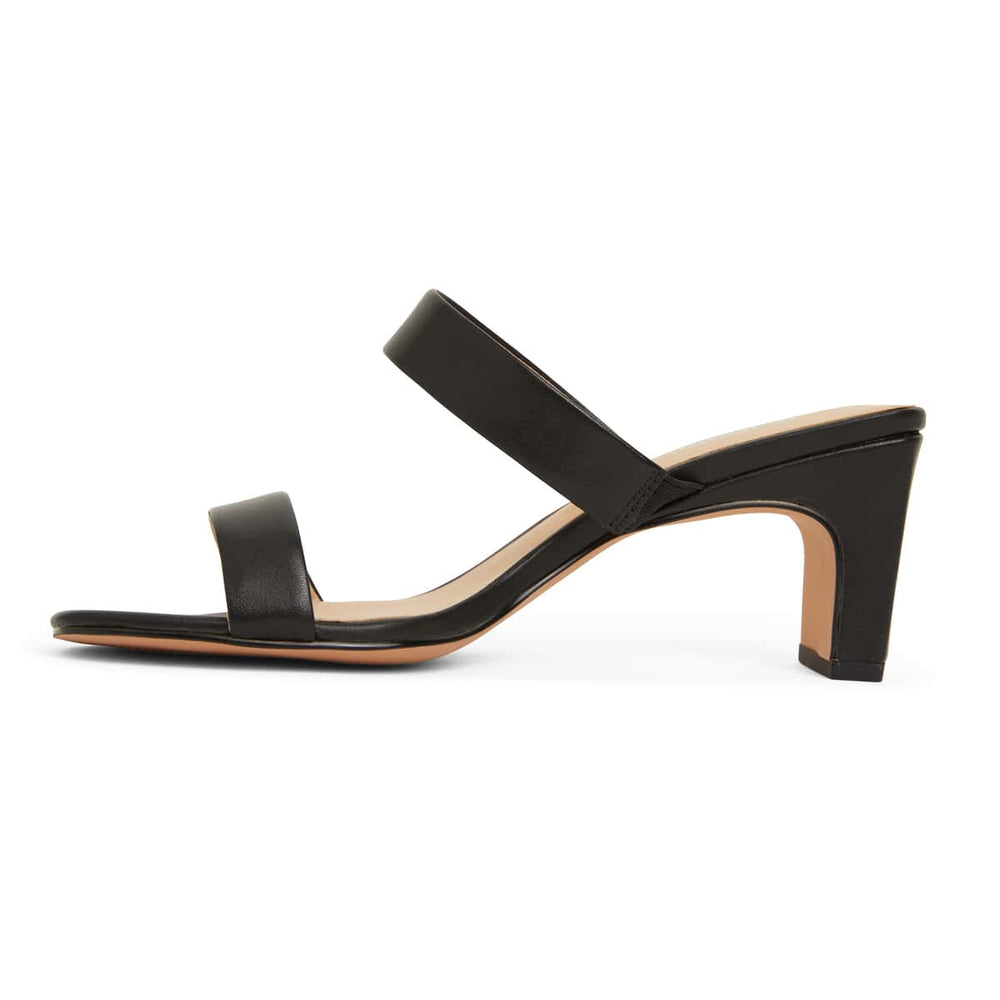 Hepburn Heel in Black Leather | Sandler | Shoe HQ