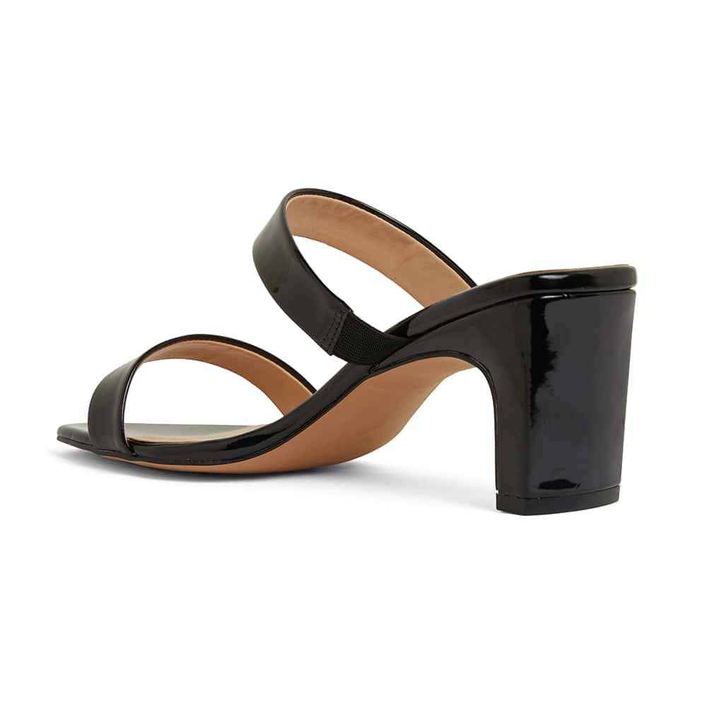 Hepburn Heel in Black Patent