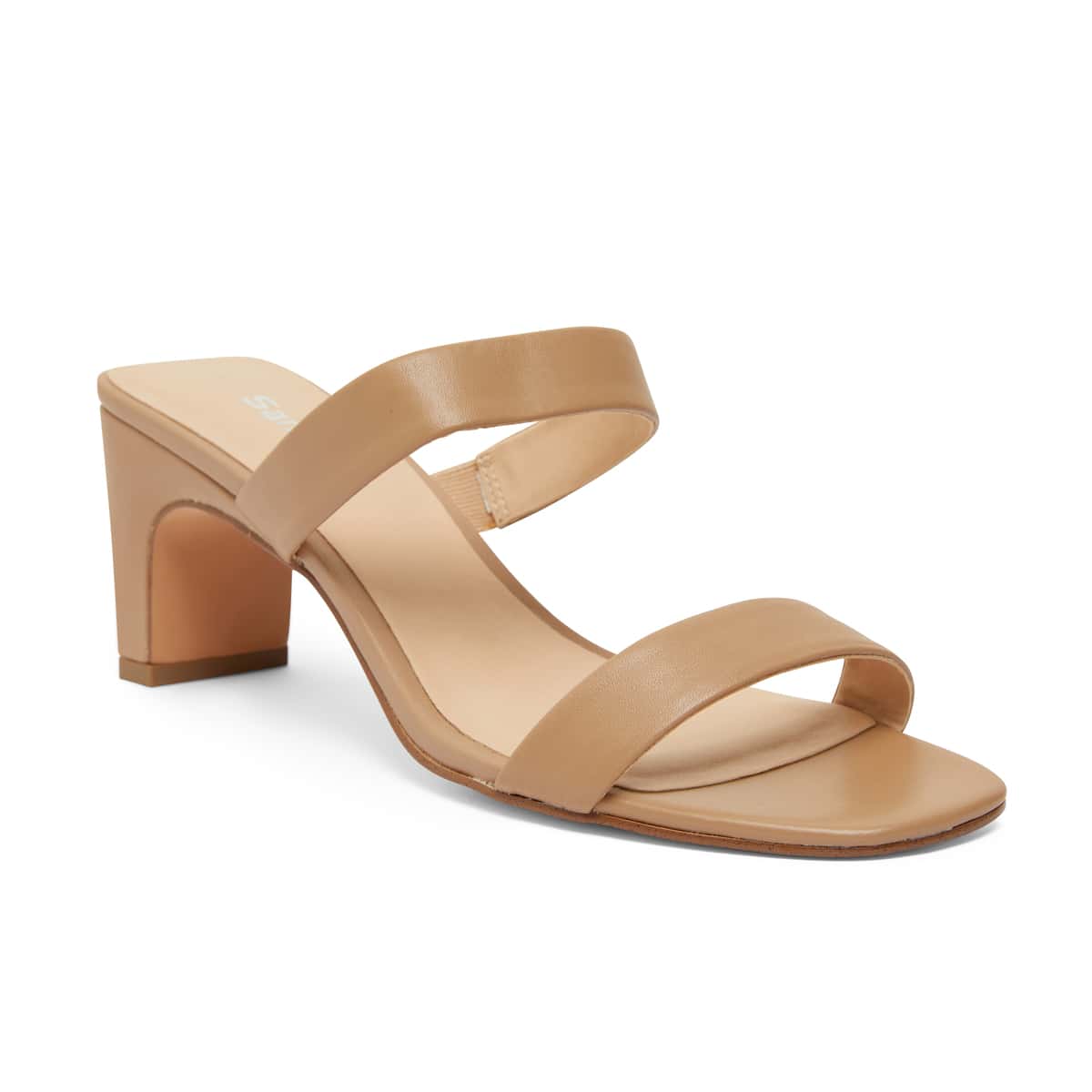 Hepburn Heel in Camel Leather