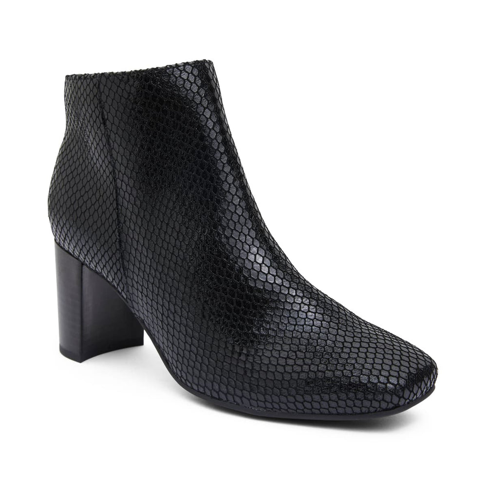 Holland Boot in Black Snake Leather