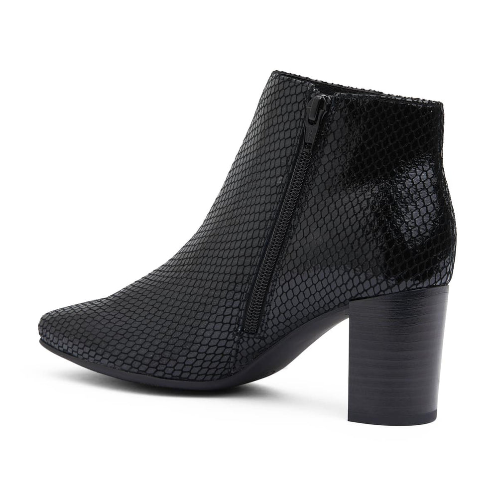 Holland Boot in Black Snake Leather